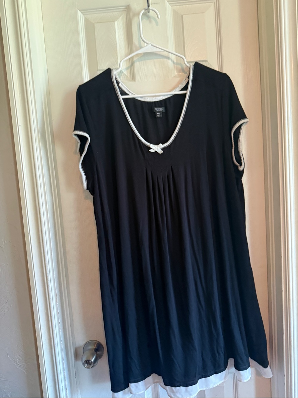 Simply Vera - Set of 2 Women’s Pink and Black Short Sleeve Nightshirt - Picture 3 of 4